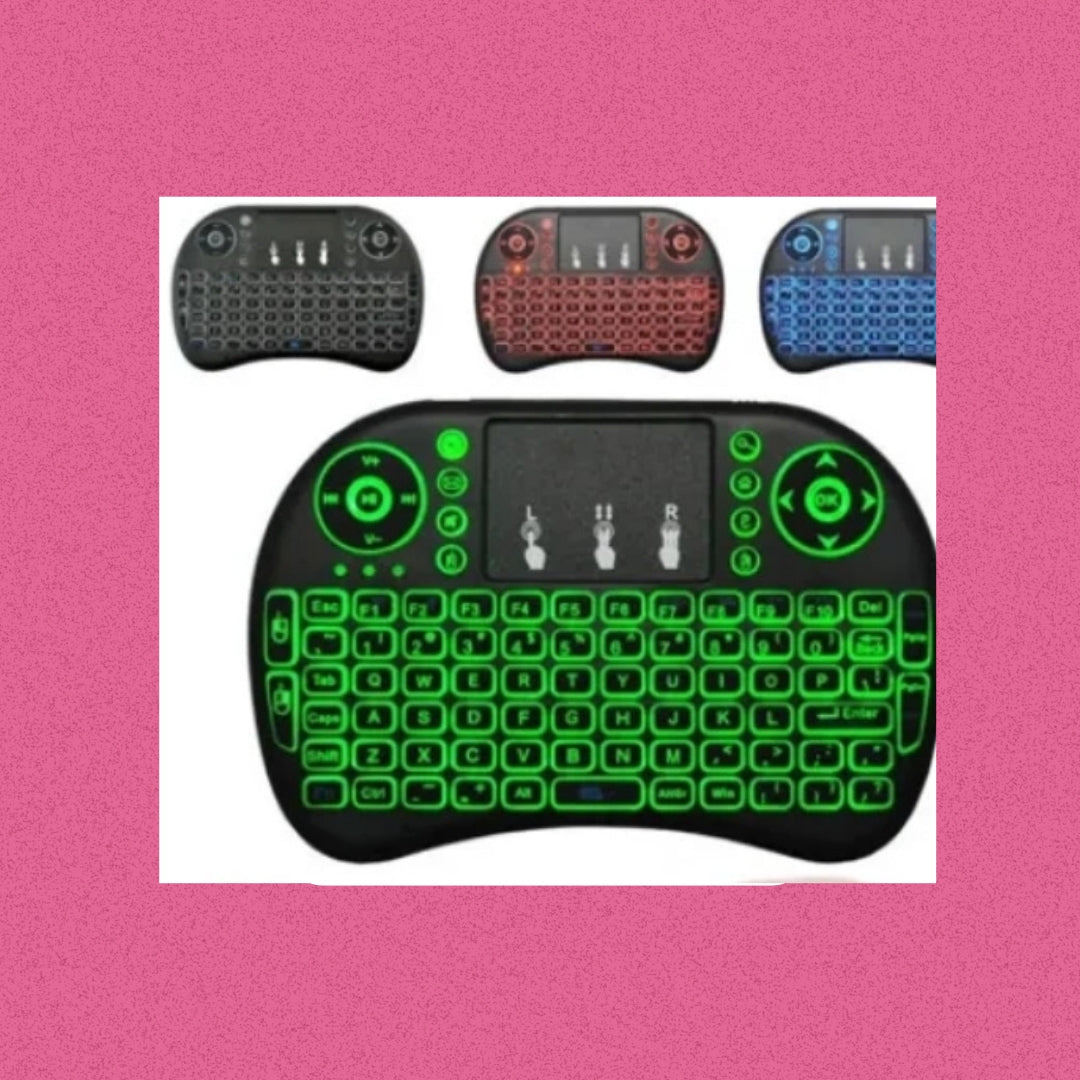 Mini Touchpad Rf 500 Wireless With 3 Colour Backlit Keyboard Mouse (random Color)